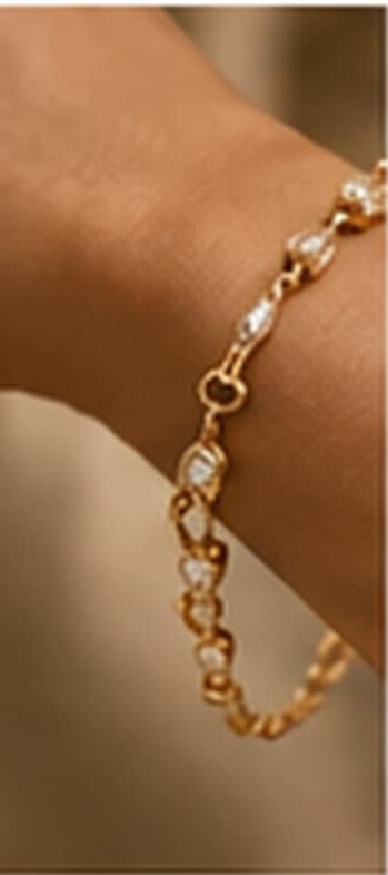 A fine gold and diamond bracelet
